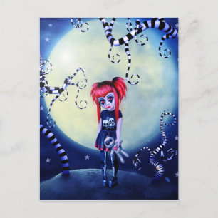 Moonlight Goth Doll Postcard