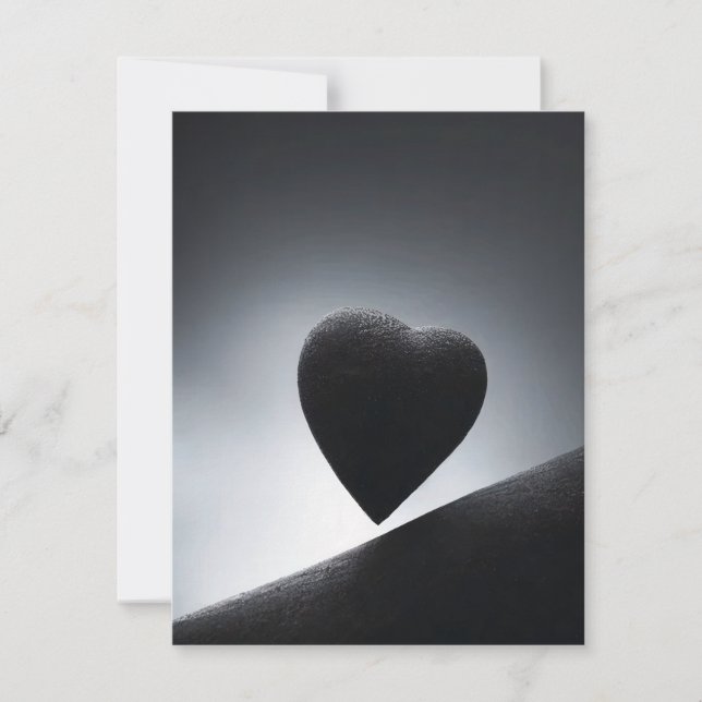 Moonlight Heart Shape Night Sky Card (Front)