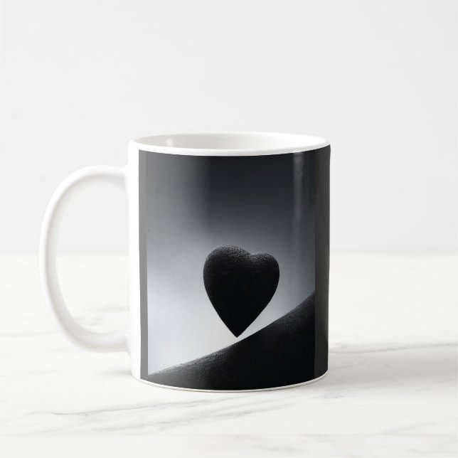 Moonlight Heart Shape Night Sky Coffee Mug (Left)