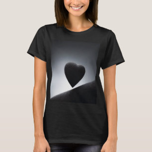 Moonlight Heart Shape Night Sky T-Shirt