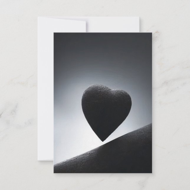 Moonlight Heart Shape Night Sky Thank You Card (Front)