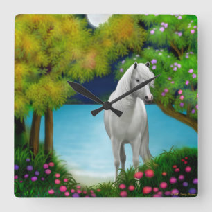 Moonlight Horse Wall Clock