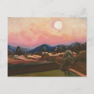 Moonlight in the countryside card