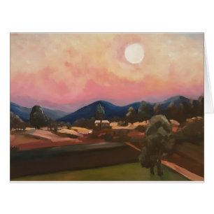 Moonlight in the countryside card