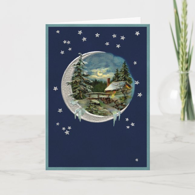 Moonlight in Vermont Holiday Card (Front)