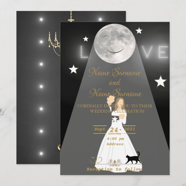 Moonlight Invitation (Front/Back)