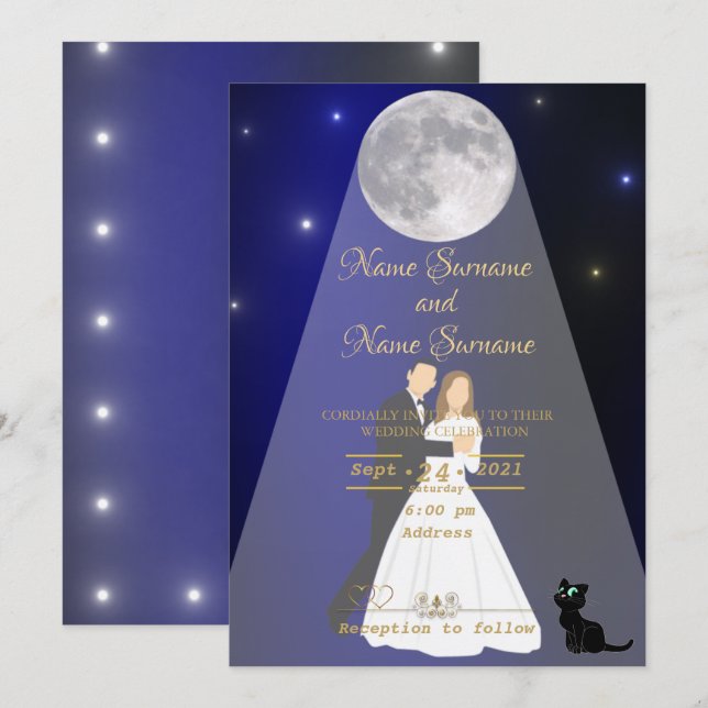Moonlight Invitation (Front/Back)