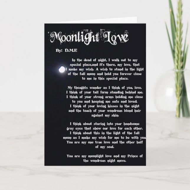 Moonlight Love Greeting Card (Front)