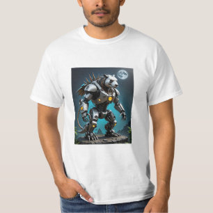 Moonlight Mechapanda Warrior Battle T-shirt