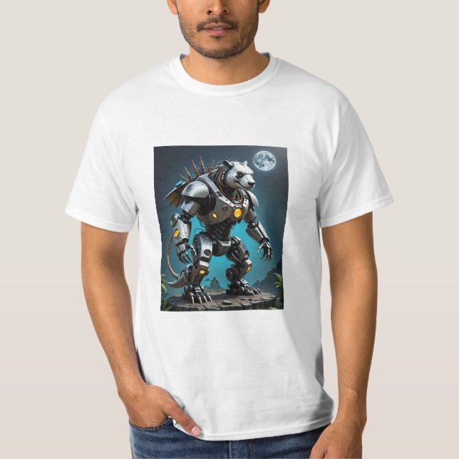 Moonlight Mechapanda Warrior Battle T-shirt (Front)