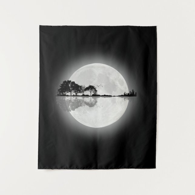 Moonlight Nature Guitar Tapestry (Front)