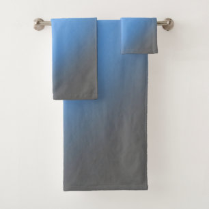 Moonlight Ombre Grey & Blue  Bath Towel Set