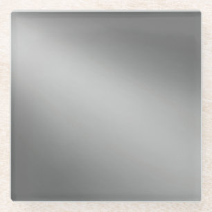 Moonlight  Ombre Grey Monochrome  Glass Coaster