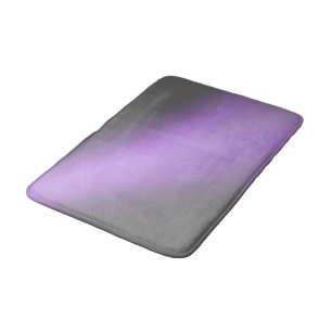 Moonlight Ombre Silver Gray & Lilac  Bath Mat