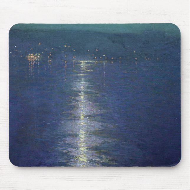 Moonlight on the River, 1919 Mouse Pad (Front)