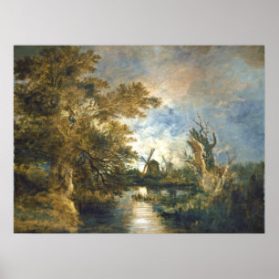 Moonlight on the Yare - John Crome Fine Art Poster