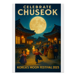 Moonlight Over Hanok Village Poster