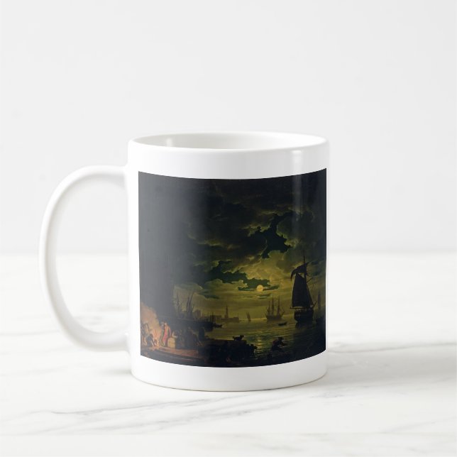 Moonlight Over Palermo High-Fidelity Fine Art  Coffee Mug (Left)