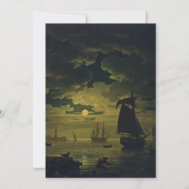 Moonlight Over Palermo High-Fidelity Fine Art  Invitation (Front)