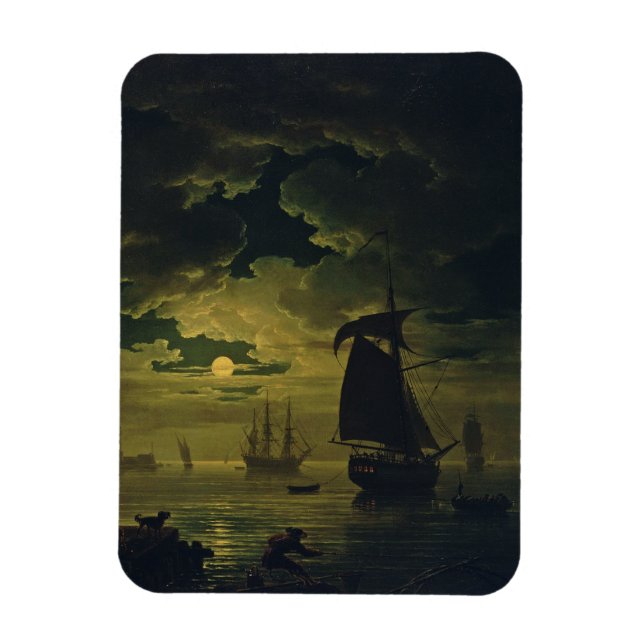 Moonlight Over Palermo High-Fidelity Fine Art  Magnet (Vertical)