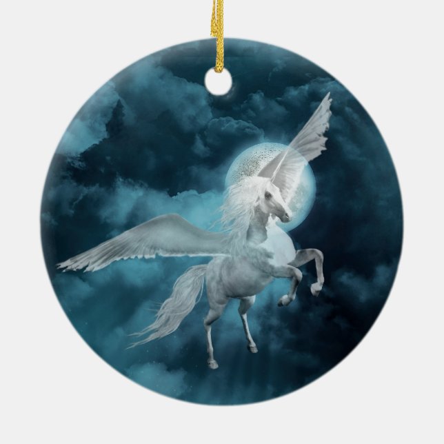 Moonlight pegasus ceramic tree decoration (Back)