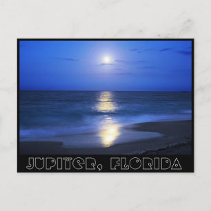 Moonlight reflections from Jupiter, Florida Postcard