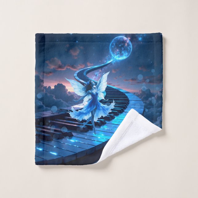 Moonlight Rehearsal – Dancing in the moonlight.  Bath Towel Set (Wash Cloth)