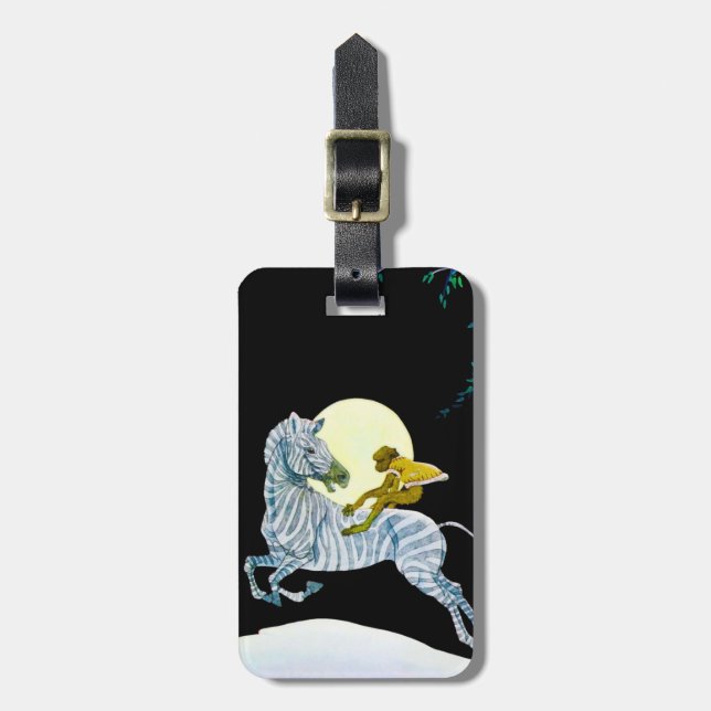 Moonlight Ride Luggage Tag (Front Vertical)