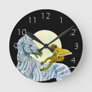 Moonlight Ride Round Clock