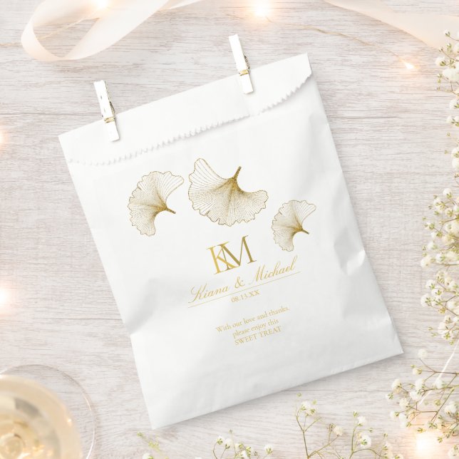 Moonlight Romance Thank You Gold ID881 Favour Bag (Clipped)