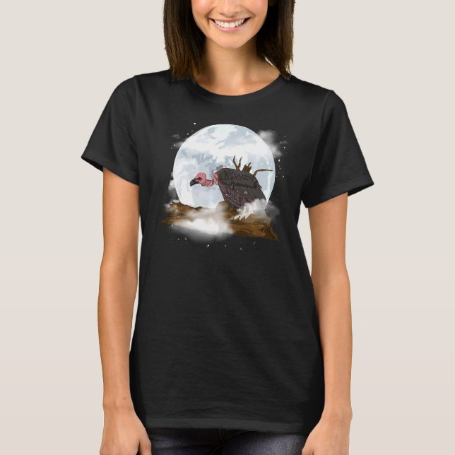 Moonlight Scavenger Bird Full Moon Ruppels Griffon T-Shirt (Front)