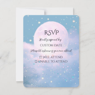 Moonlight Shimmer Atmospheric Wedding Collection RSVP Card