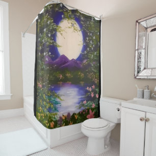 Moonlight shower curtain