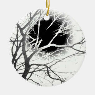 Moonlight Silhouette Ceramic Tree Decoration