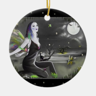 Moonlight Singer Fairy Ceramic Tree Decoration