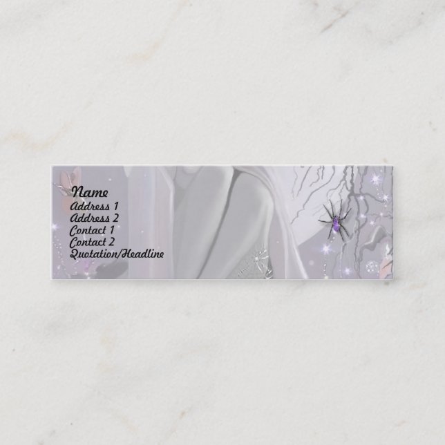 Moonlight Sleeper and Spider! Mini Business Card (Front)