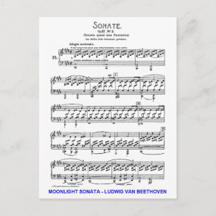 Moonlight-Sonata-Ludwig-Beethoven Postcard