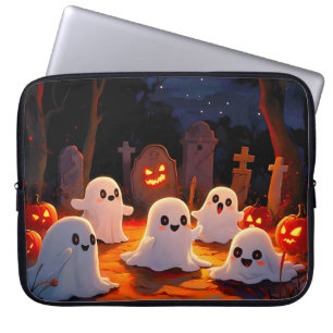 Moonlight Spooky Ghost Tales Laptop Sleeve