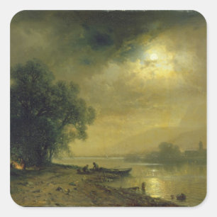 Moonlight Square Sticker
