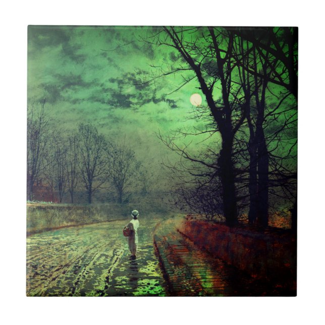 Moonlight Walk  Ceramic Tile (Front)