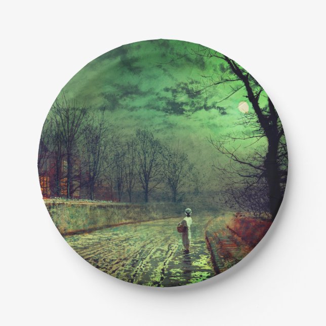 Moonlight Walk  Paper Plate (Front)