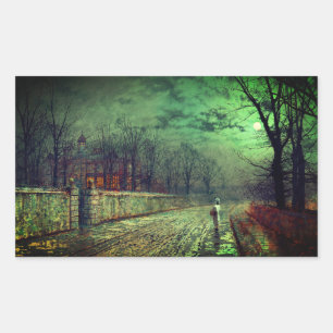 Moonlight Walk Rectangular Sticker