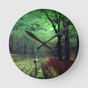 Moonlight Walk  Round Clock