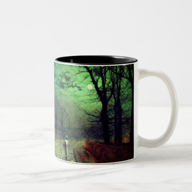 Moonlight Walk  Two-Tone Coffee Mug (Right)