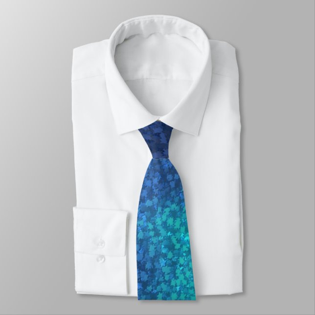Moonlight Water Leaves Camo Tie (Tied)