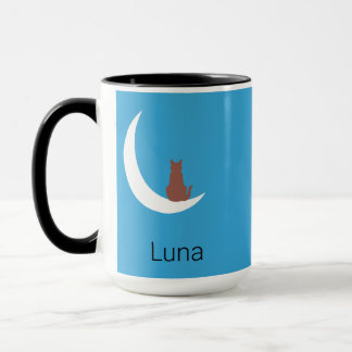 Moonlight Whiskers | Minimalist Cat & Moon Morphin Mug