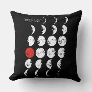 MOONLIGHT white & red + your ideas Cushion