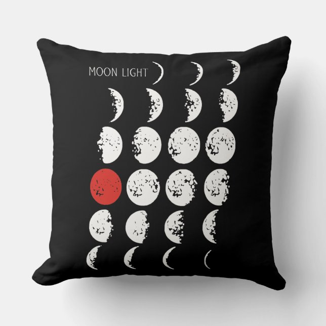 MOONLIGHT white & red + your ideas Cushion (Front)