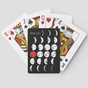 MOONLIGHT white & red + your ideas Playing Cards