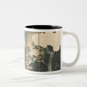 Moonlight Winter Landscape Two-Tone Coffee Mug